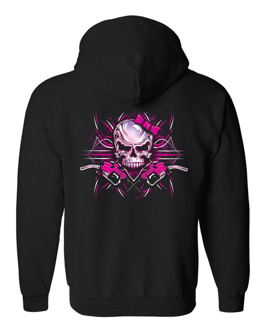 Ladies Pinstripe Zipper Hoodie