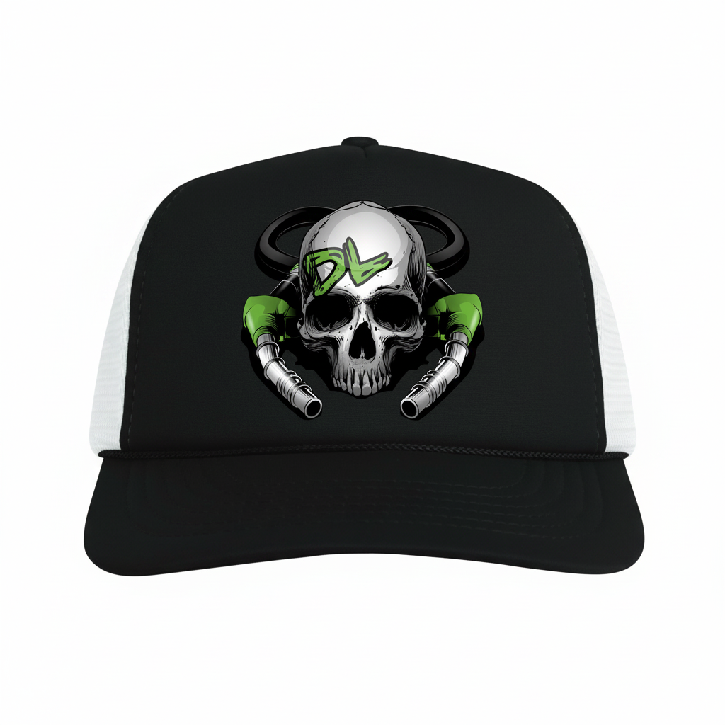 Diesel Life DL Skull & Pumps Poly Mesh Foam Trucker Cap - Diesel Life®