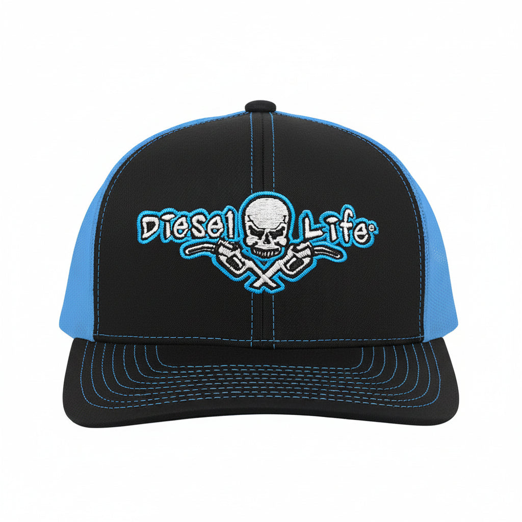 Diesel Life Snap Back Hat - Black/Neon Blue/Black - Diesel Life®