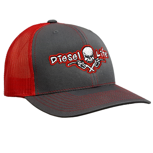 Diesel Life Snap Back Hat - Charcoal / Red - Diesel Life®