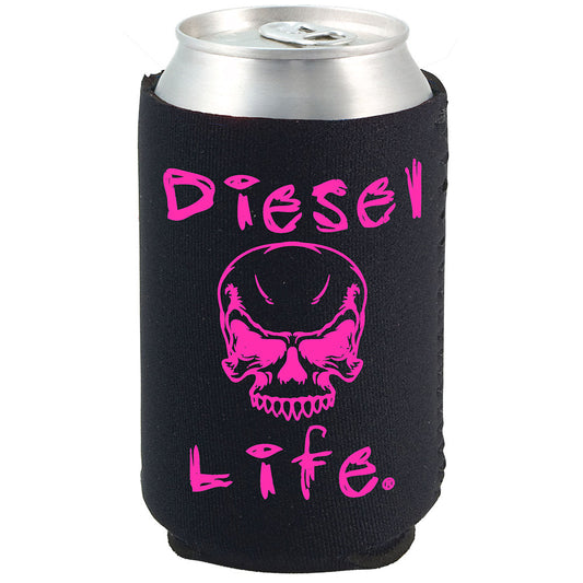 Diesel Life Skull Koozie Black with Pink Imprint - Diesel Life®