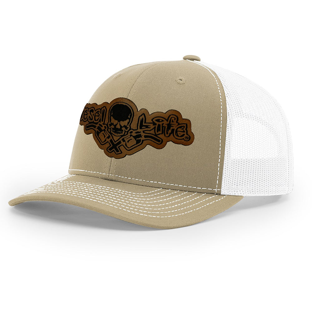 Diesel Life Snapback Patch Hat- Khaki w/ White - Diesel Life®