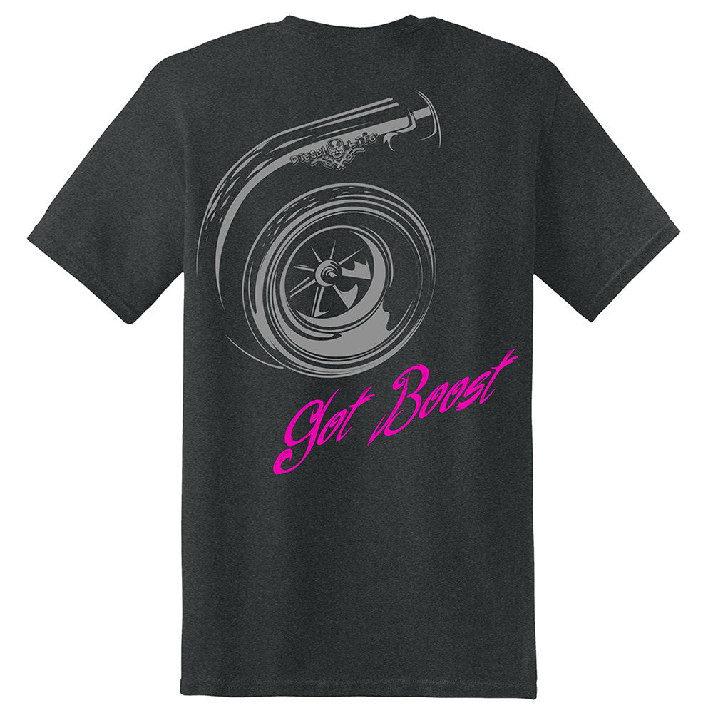 Women's Turbo Short Sleeve T-Shirt - Tweed with Gray and Pink Imprint - Diesel Life®