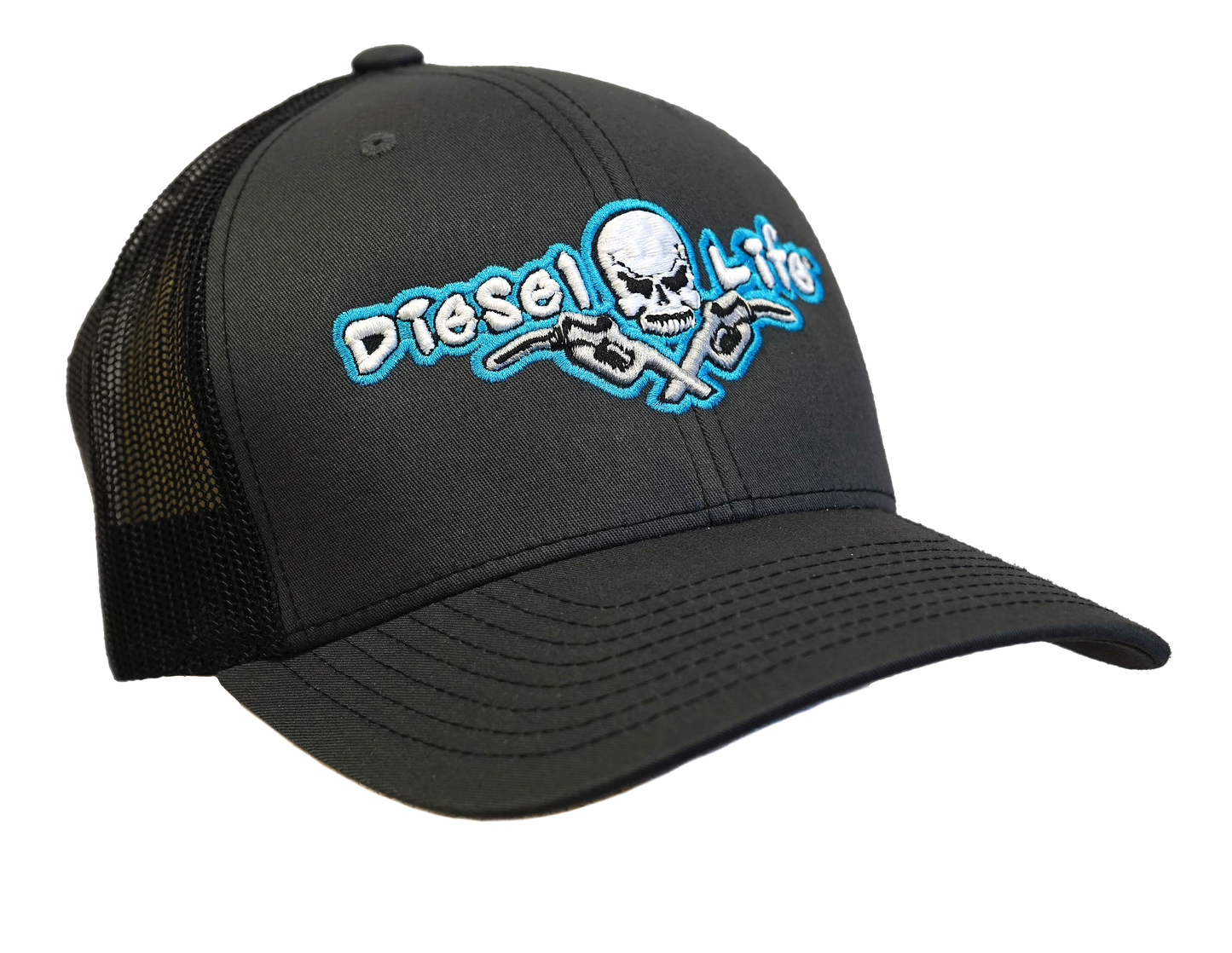 Diesel Life Trucker Snap Back Hat - Charcoal/Neon Blue - Diesel Life®