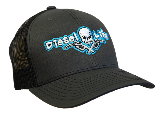 Diesel Life Trucker Snap Back Hat - Charcoal/Neon Blue - Diesel Life®