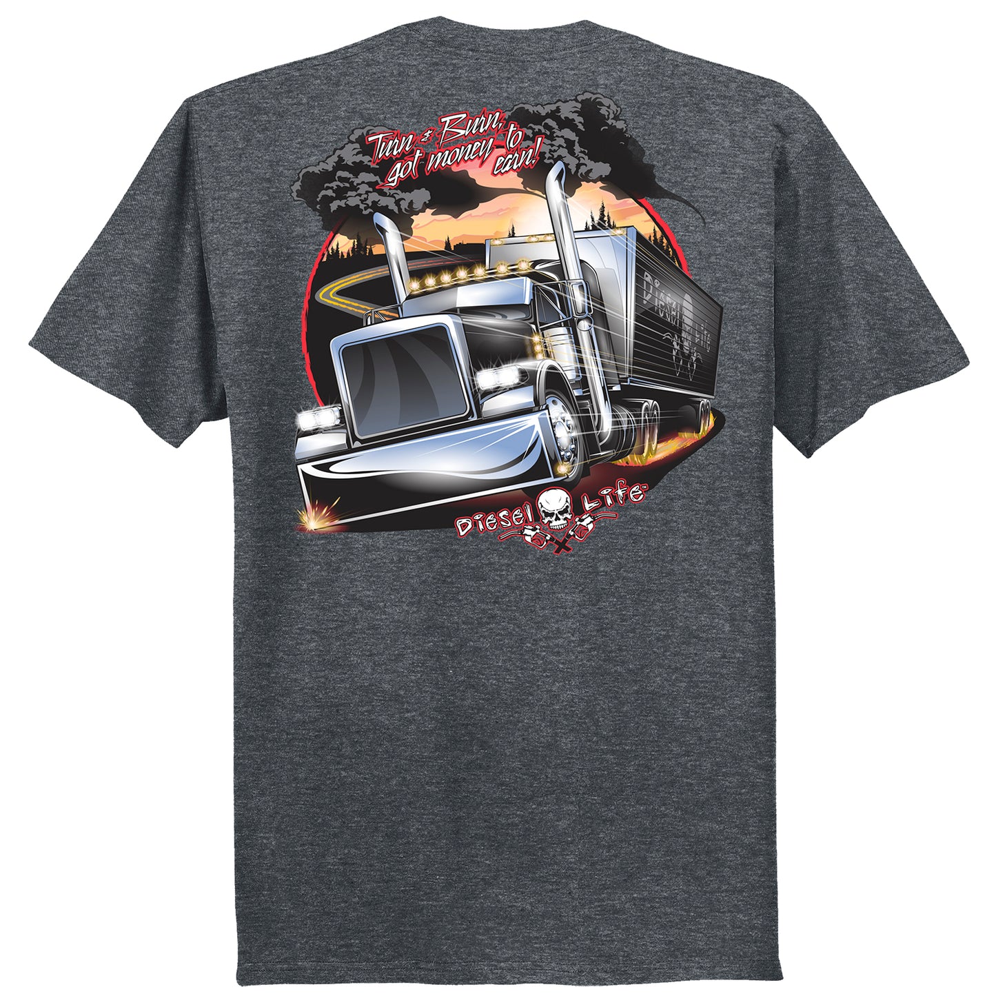 Diesel Life Turn & Burn T-Shirt - Black Heather - Diesel Life®