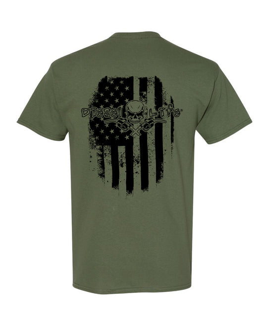 Military American Flag S/S T-Shirt