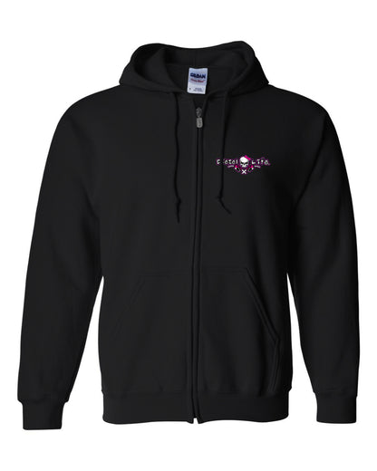 Ladies Pinstripe Zipper Hoodie