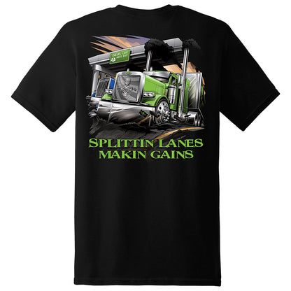 Diesel Life Splittin' Lanes and Making Gains T-Shirt - Diesel Life®