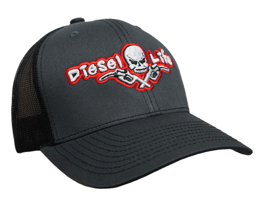 Diesel Life Snap Back Hat - Charcoal/Red - Diesel Life®