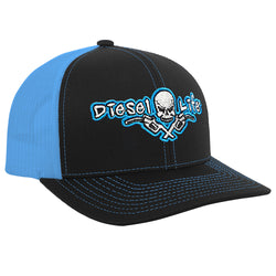 Diesel Life Snap Back Hat - Black/Neon Blue/Black