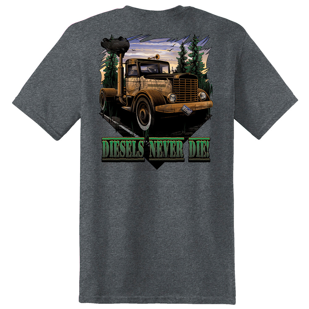 Diesel Life Vintage Diesels Never Die Short Sleeve T-Shirt - Diesel Life®