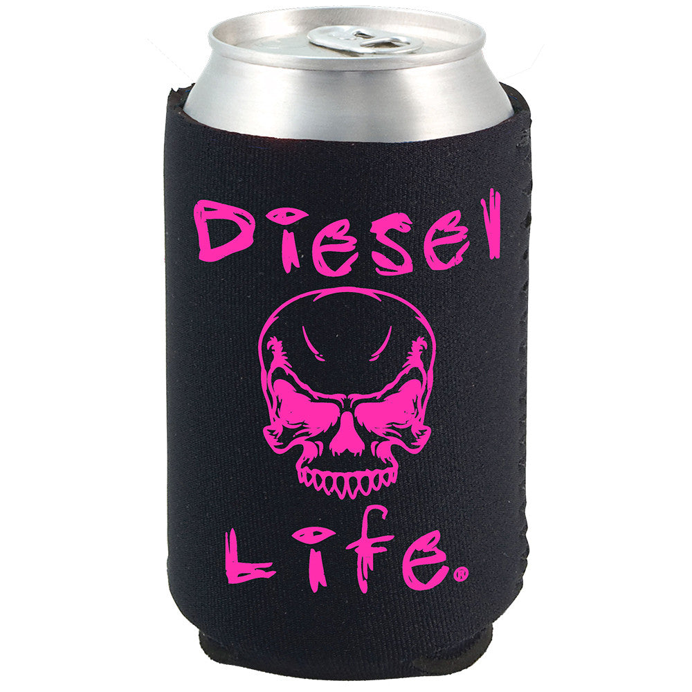 Diesel Life Skull Koozie Black with Pink Imprint - Diesel Life®
