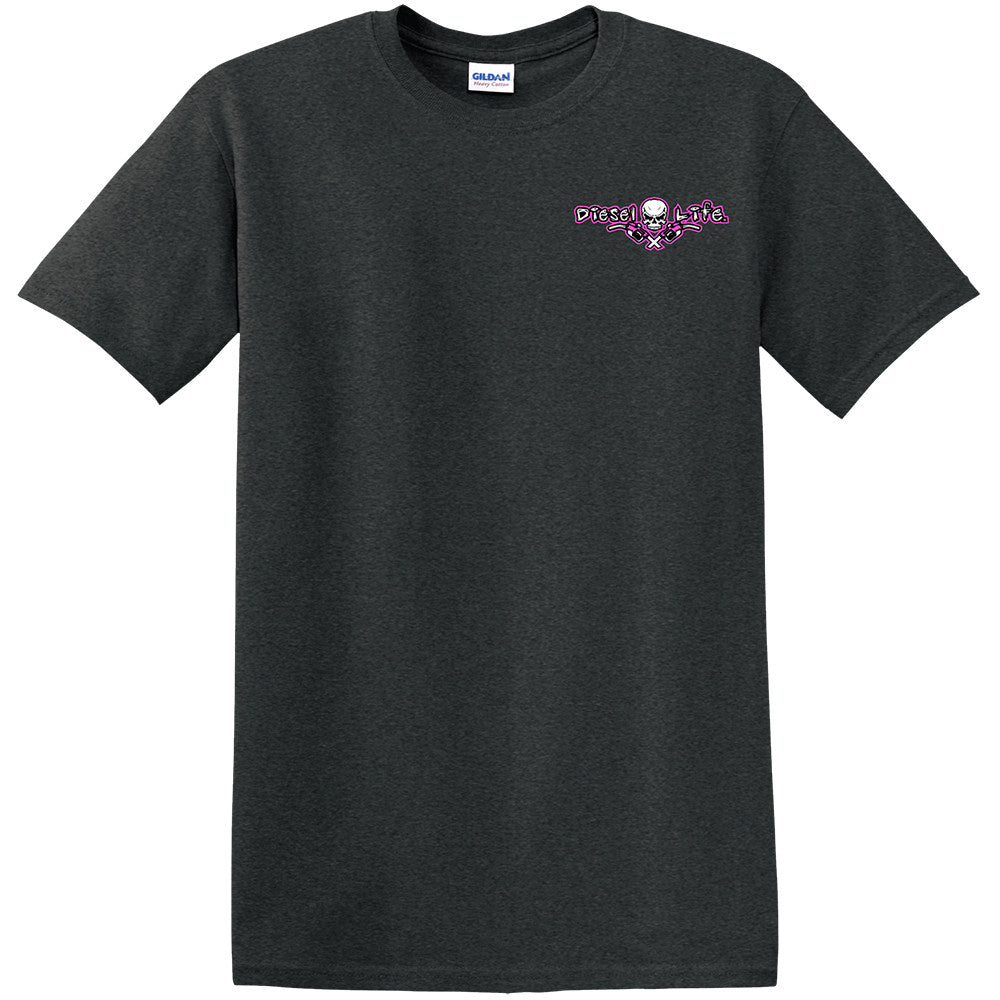 Women's Turbo Short Sleeve T-Shirt - Tweed with Gray and Pink Imprint - Diesel Life®