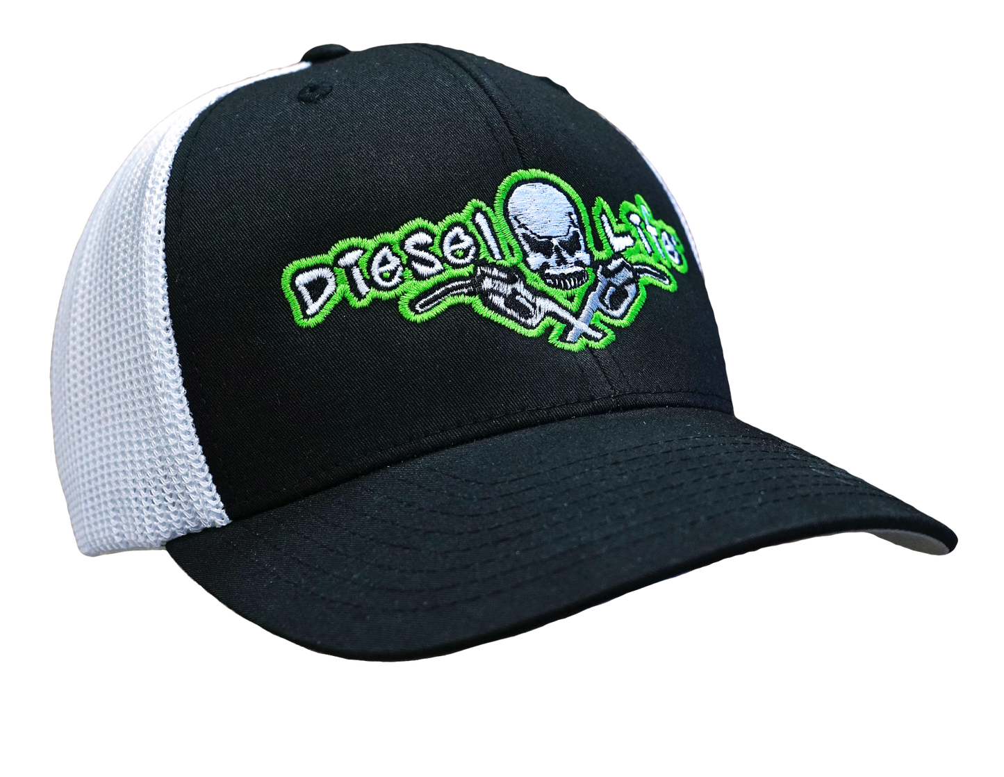 Diesel Life Black / Green Trucker Hat Flex Fit OSFA - Diesel Life®