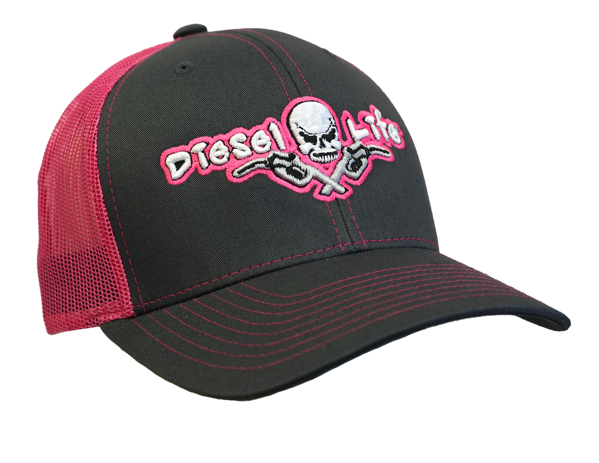 Snap Back Hat - Charcoal / Neon Pink – Diesel Life® Snap Back Hat - Charcoal / Neon Pink – Diesel Life®
